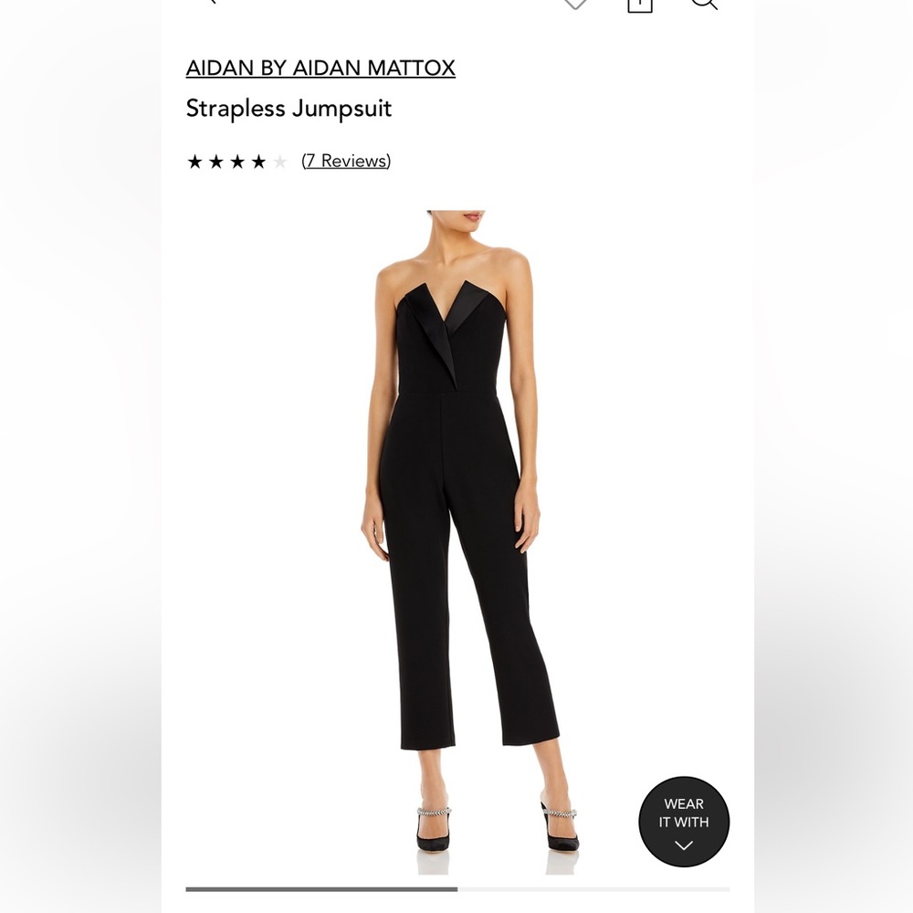 Aidan by Aidan Mattox- Strapless Jumpsuit